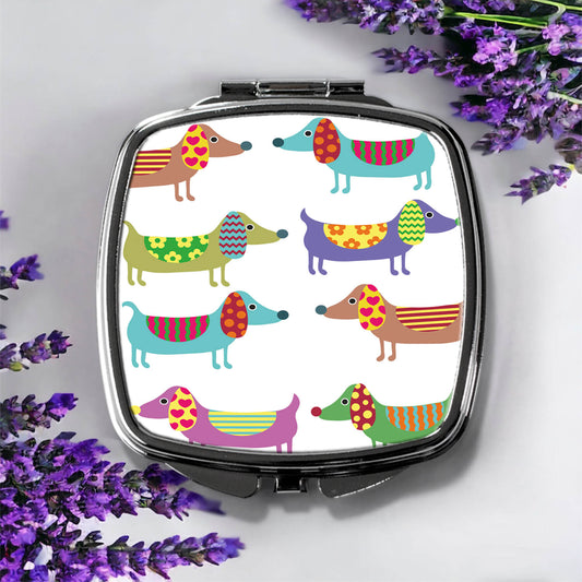 Sausage Dog Dachshund Compact Mirror Handbag Gift