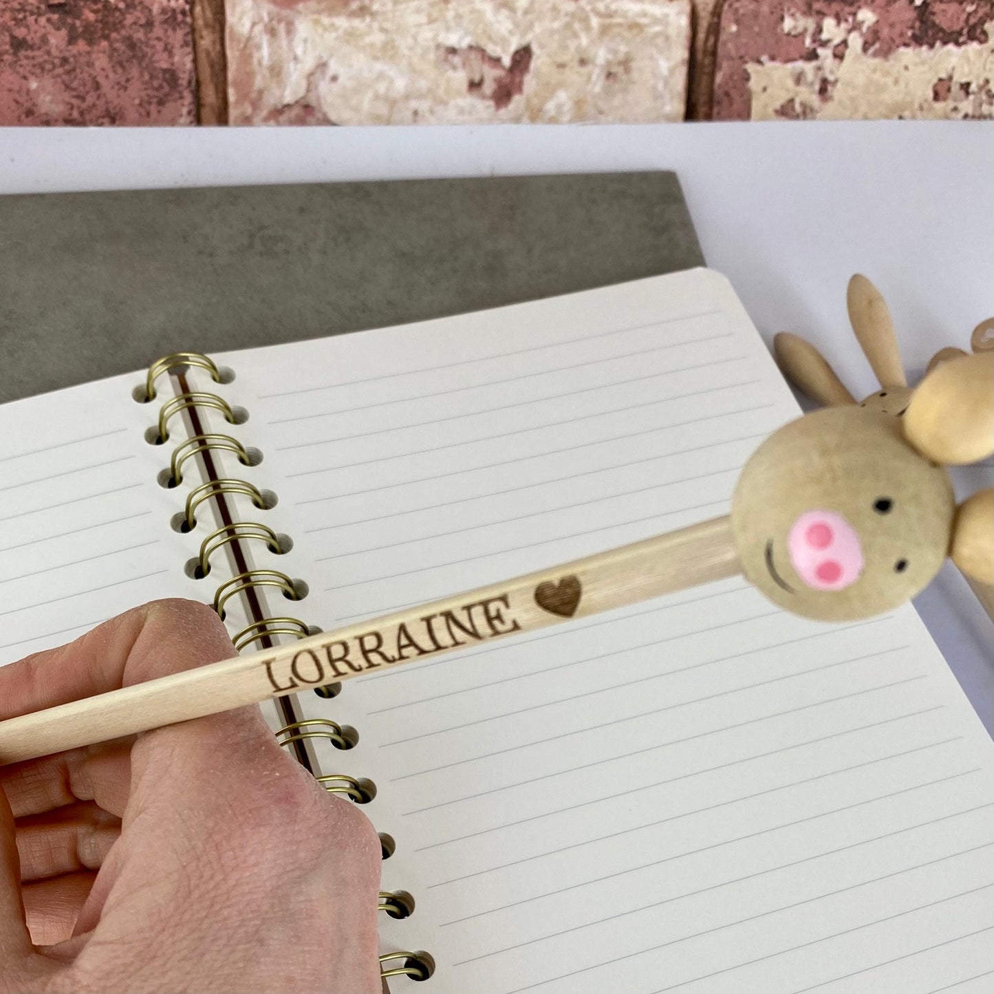 Personalised Wooden Animal Pencil