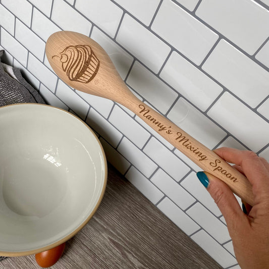 Personalised Wooden Mixing Baking Spoon Gift