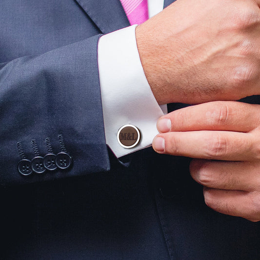 Cordovan Leather Cufflinks